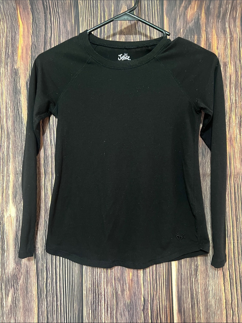 Justice Black Girls' Tee-Size 10